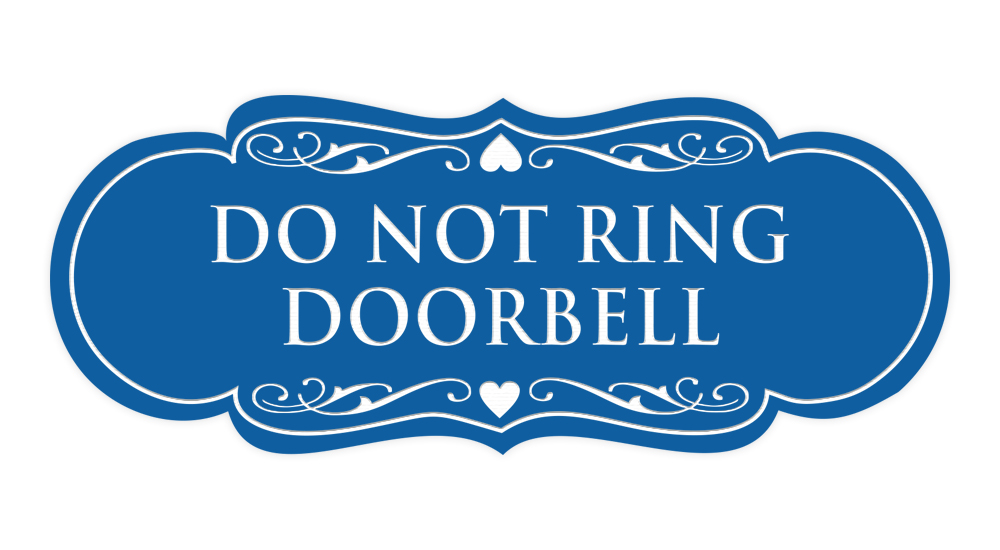 Designer Do Not Ring Doorbell Sign - Picture 4 of 7