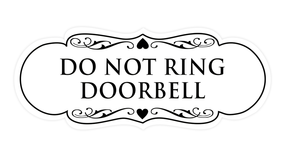 Designer Do Not Ring Doorbell Sign - Picture 7 of 7