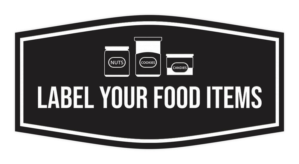 Signs ByLITA Fancy Label Your Food Items Wall or Door Sign