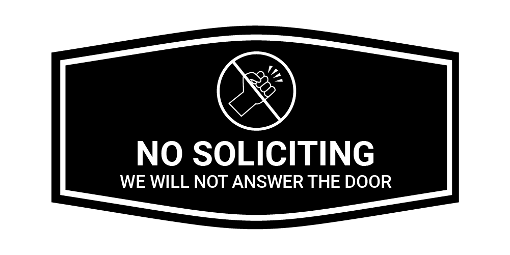 Letrero de pared o puerta Fancy No Soliciting We Will Not Responder The Door - Imagen 6 de 40