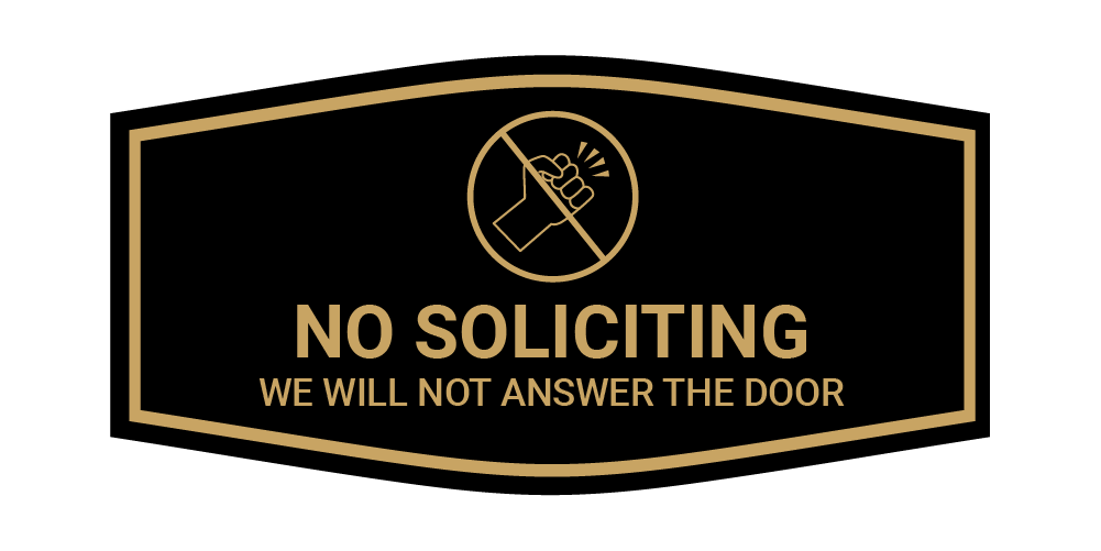 Letrero de pared o puerta Fancy No Soliciting We Will Not Responder The Door - Imagen 11 de 40