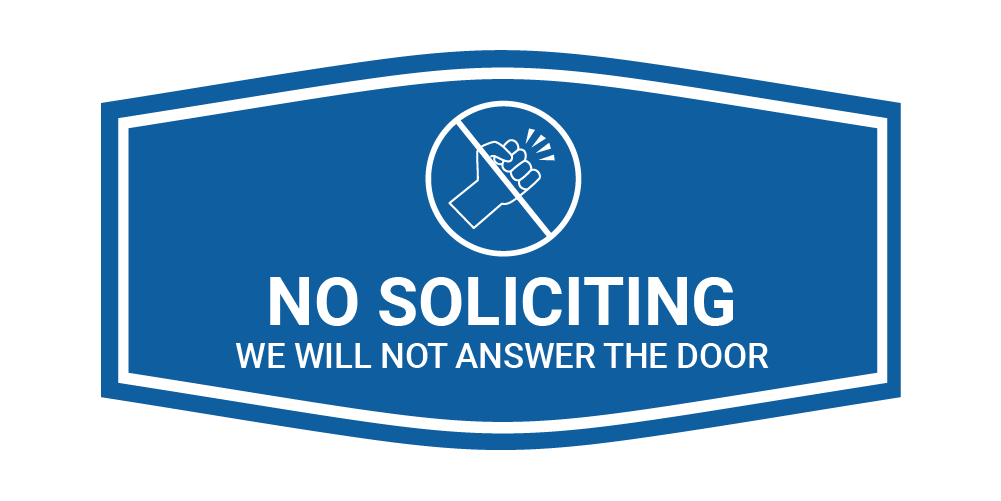 Letrero de pared o puerta Fancy No Soliciting We Will Not Responder The Door - Imagen 16 de 40