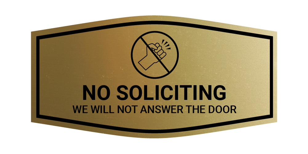 Letrero de pared o puerta Fancy No Soliciting We Will Not Responder The Door - Imagen 21 de 40