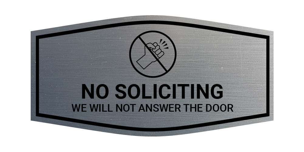 Letrero de pared o puerta Fancy No Soliciting We Will Not Responder The Door - Imagen 26 de 40