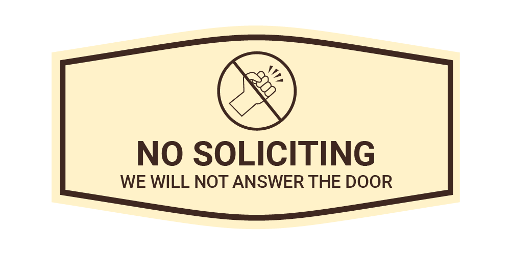Letrero de pared o puerta Fancy No Soliciting We Will Not Responder The Door - Imagen 31 de 40