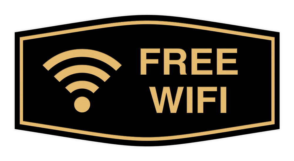 Fancy Fancy Free Wifi Sign