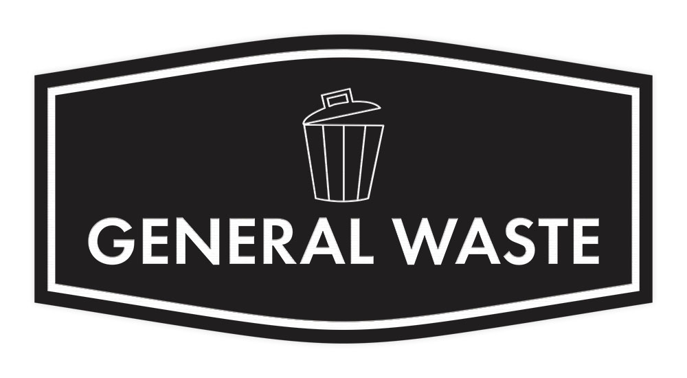 Fancy General Waste Wall or Door Sign