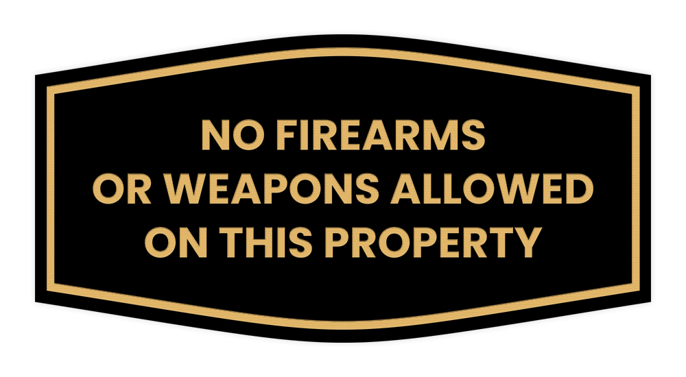 Fancy No Firearms or Weapons Allowed on this Property Wall or Door Sign - Picture 11 of 45