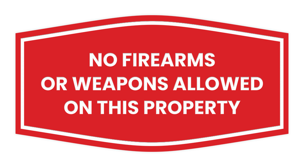 Fancy No Firearms or Weapons Allowed on this Property Wall or Door Sign - Picture 31 of 45