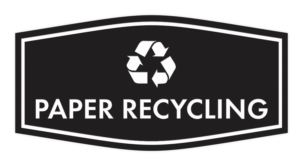 Fancy Paper Recycling Wall or Door Sign