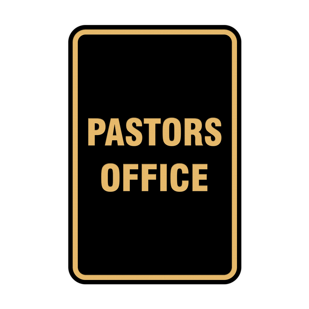 Portrait Round Pastors Office Sign
