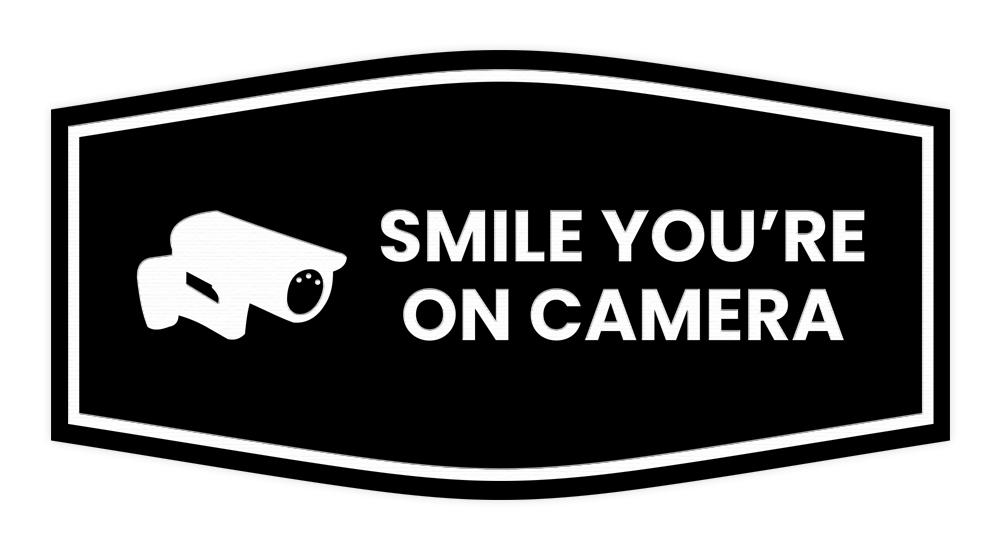 Fancy Smile You're On Camera Wand- oder Türschild - Bild 6 von 50