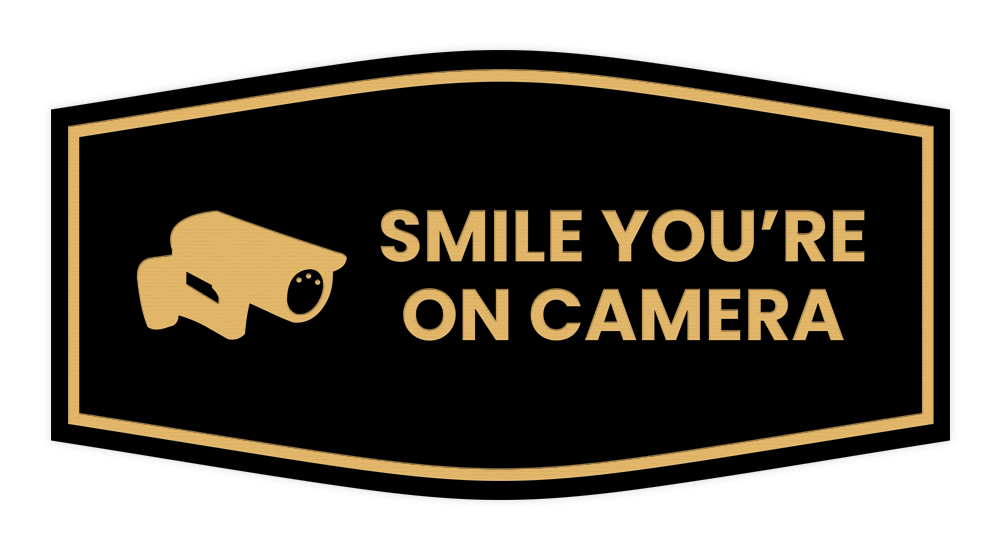 Fancy Smile You're On Camera Wand- oder Türschild - Bild 11 von 50