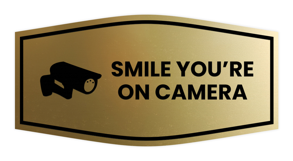 Fancy Smile You're On Camera Wand- oder Türschild - Bild 21 von 50