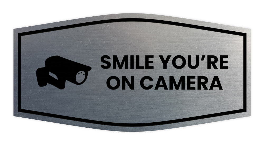 Fancy Smile You're On Camera Wand- oder Türschild - Bild 26 von 50