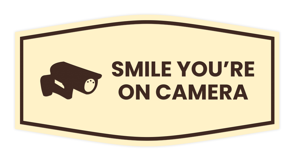 Fancy Smile You're On Camera Wand- oder Türschild - Bild 31 von 50