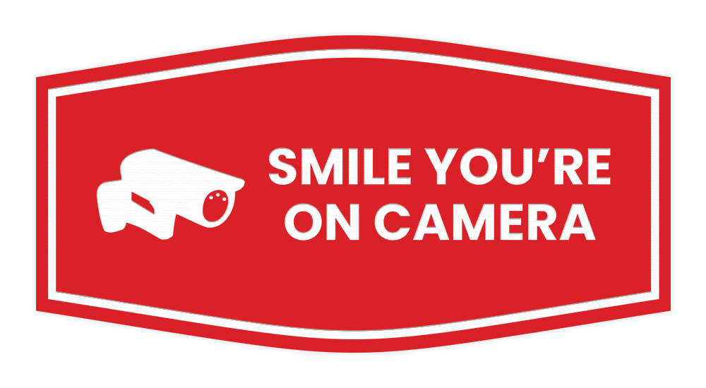 Fancy Smile You're On Camera Wand- oder Türschild - Bild 36 von 50
