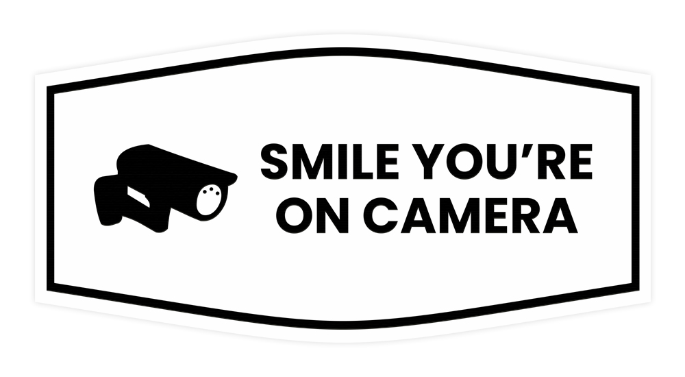 Fancy Smile You're On Camera Wand- oder Türschild - Bild 41 von 50