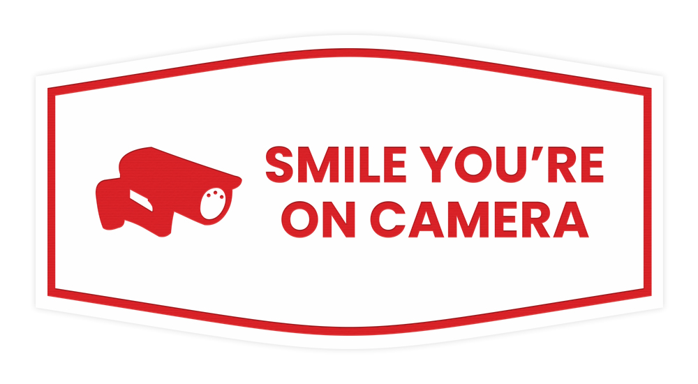 Fancy Smile You're On Camera Wand- oder Türschild - Bild 46 von 50