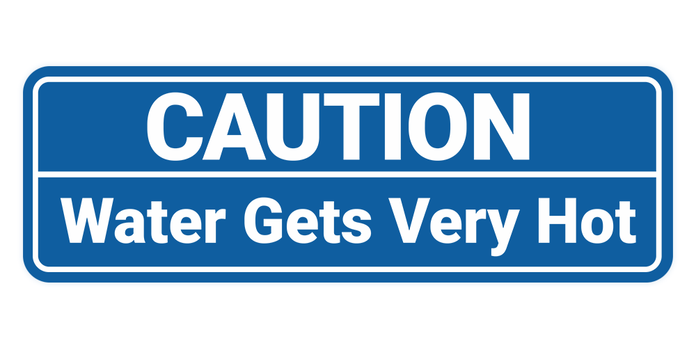 Standard Caution Water Gets Very Hot Wall or Door Sign Multipack