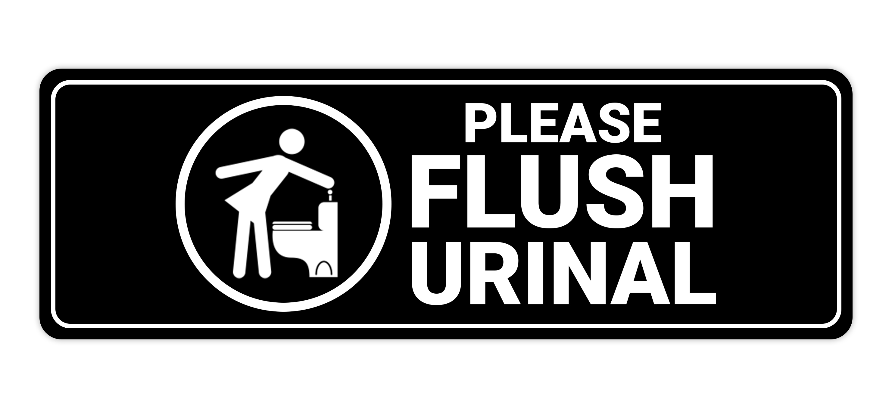 Signs ByLITA Standard Please Flush Urinal Wall or Door Sign