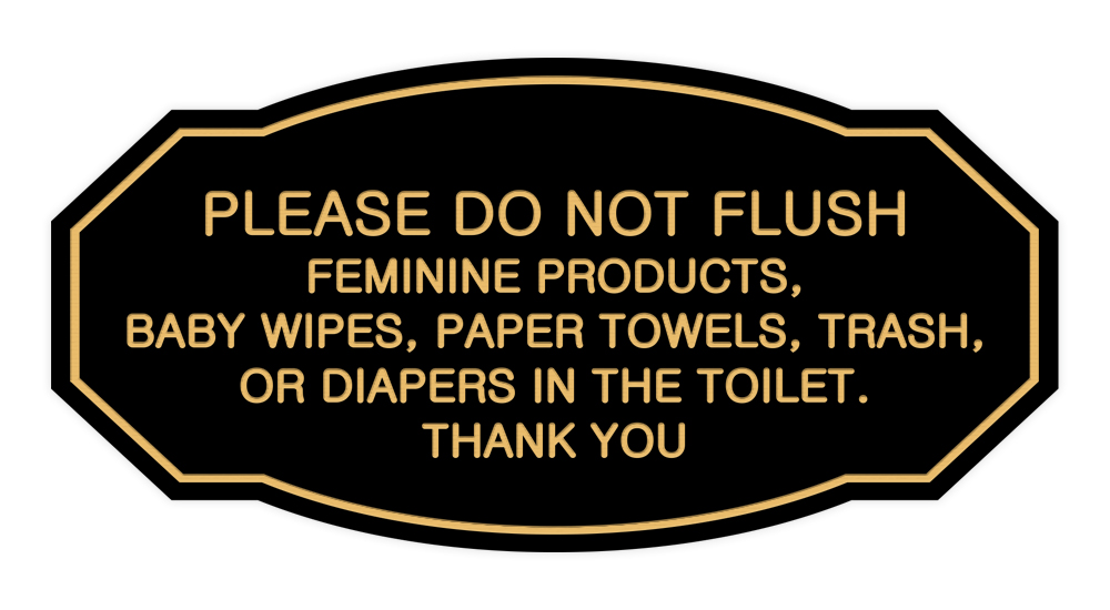 Victorian Please Do Not Flush Etiquette Sign