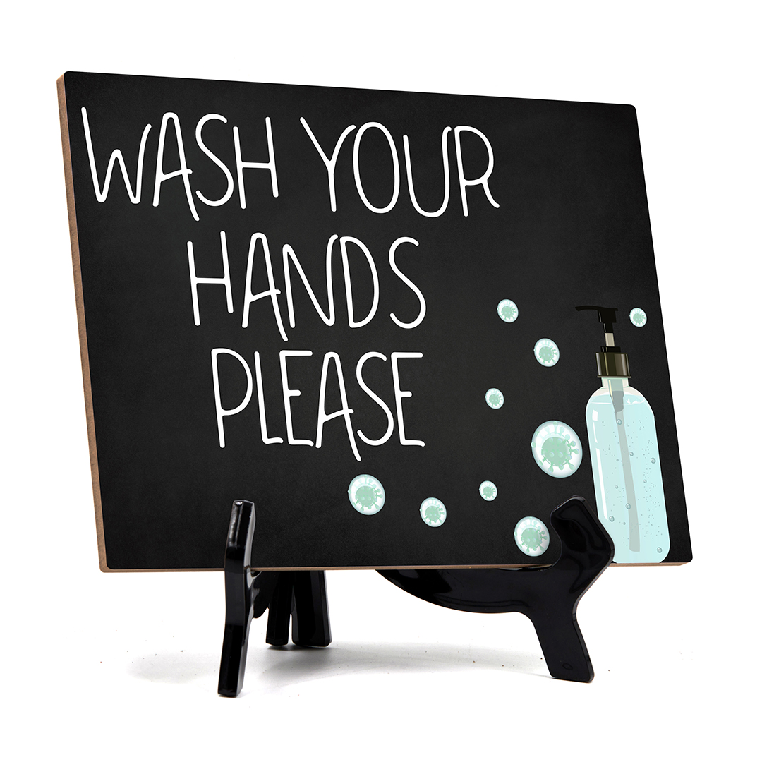 Wash Your Hands Please, Hygiene Sign, 6″ x 8″