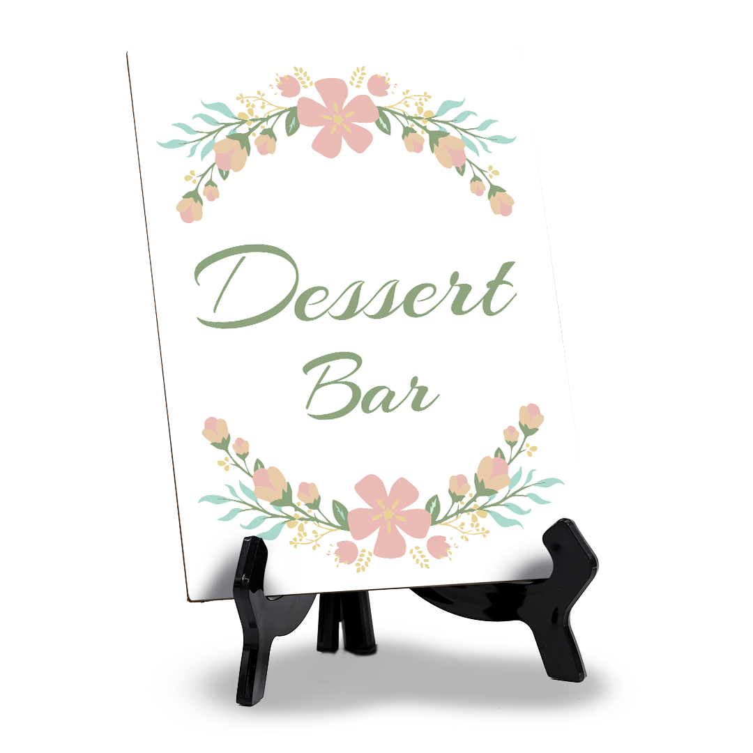 Signs ByLITA Dessert Bar 6×8″ Table Sign With Acrylic Stand | Events Table Signs