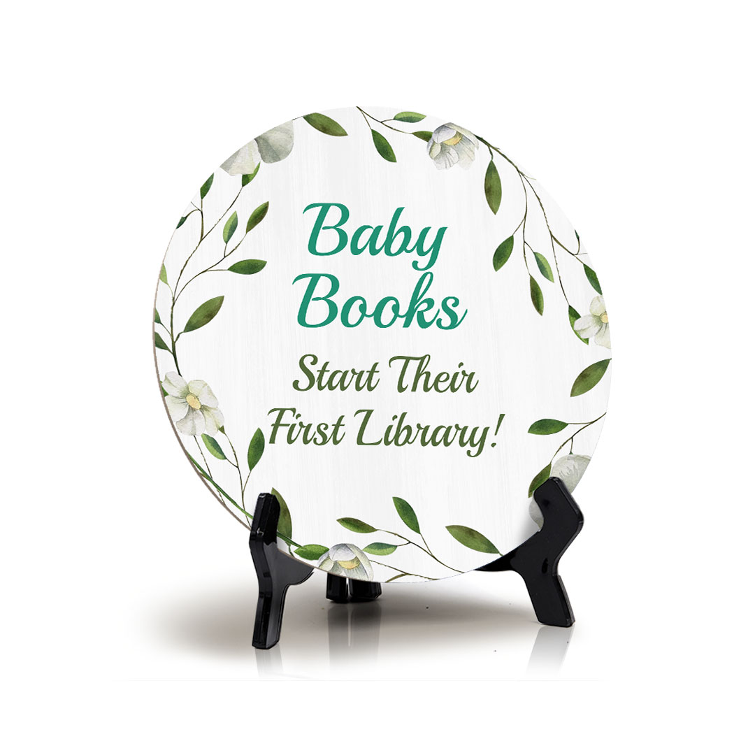 Signs ByLITA Baby Shower Decoration Circle Table Signs Home Decor