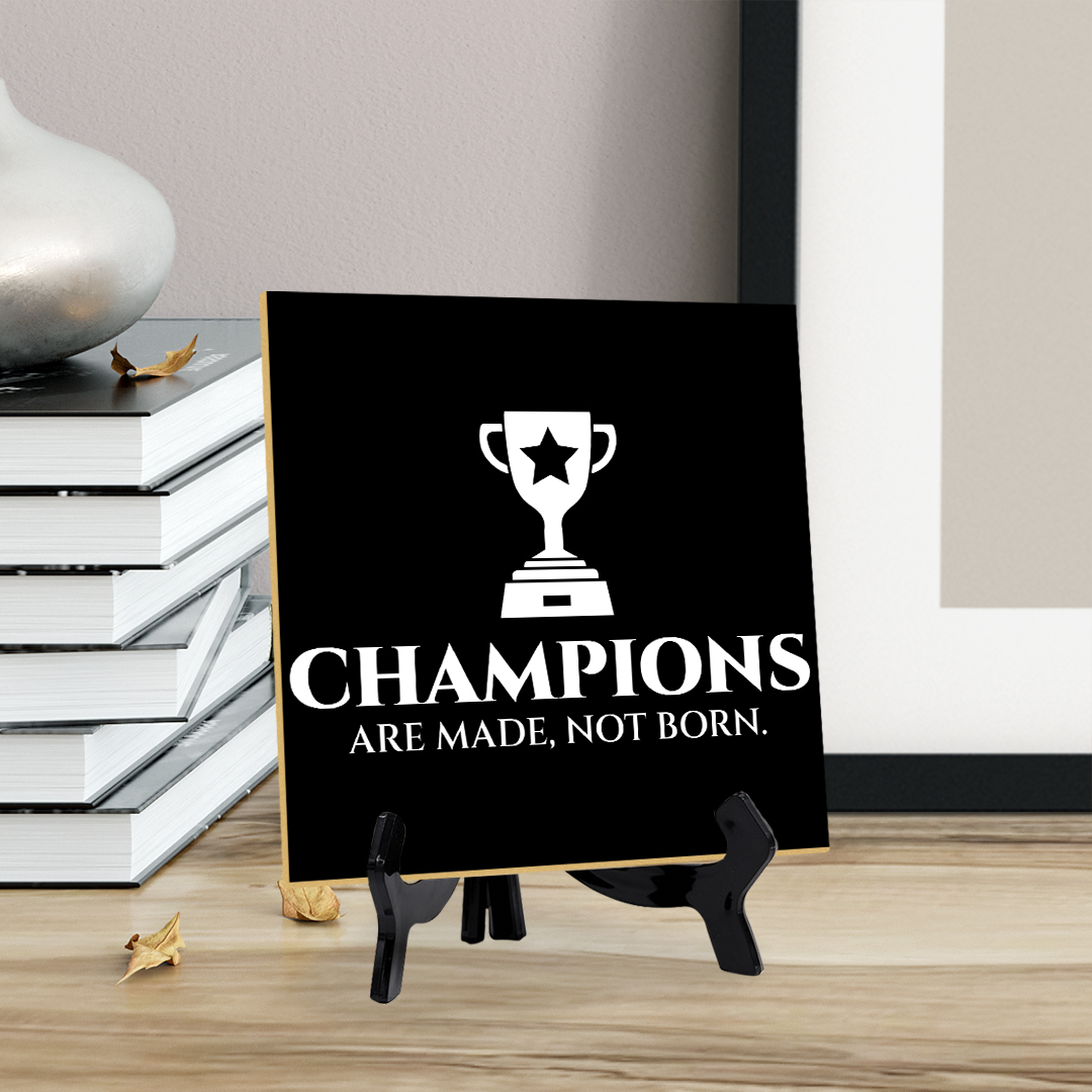 Motivations- & Sportdekoration 5"x 5" quadratisches Tischschild mit Acrylstaffelei - Bild 11 von 147
