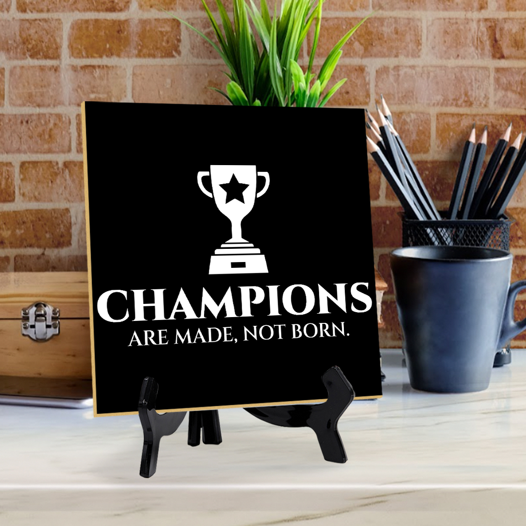Motivations- & Sportdekoration 5"x 5" quadratisches Tischschild mit Acrylstaffelei - Bild 12 von 147