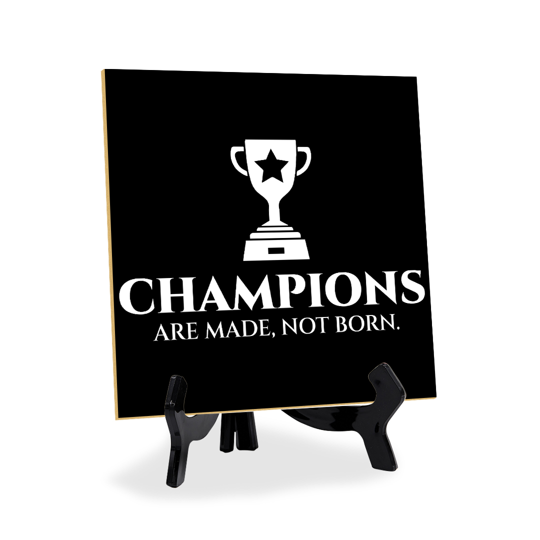 Motivations- & Sportdekoration 5"x 5" quadratisches Tischschild mit Acrylstaffelei - Bild 8 von 147