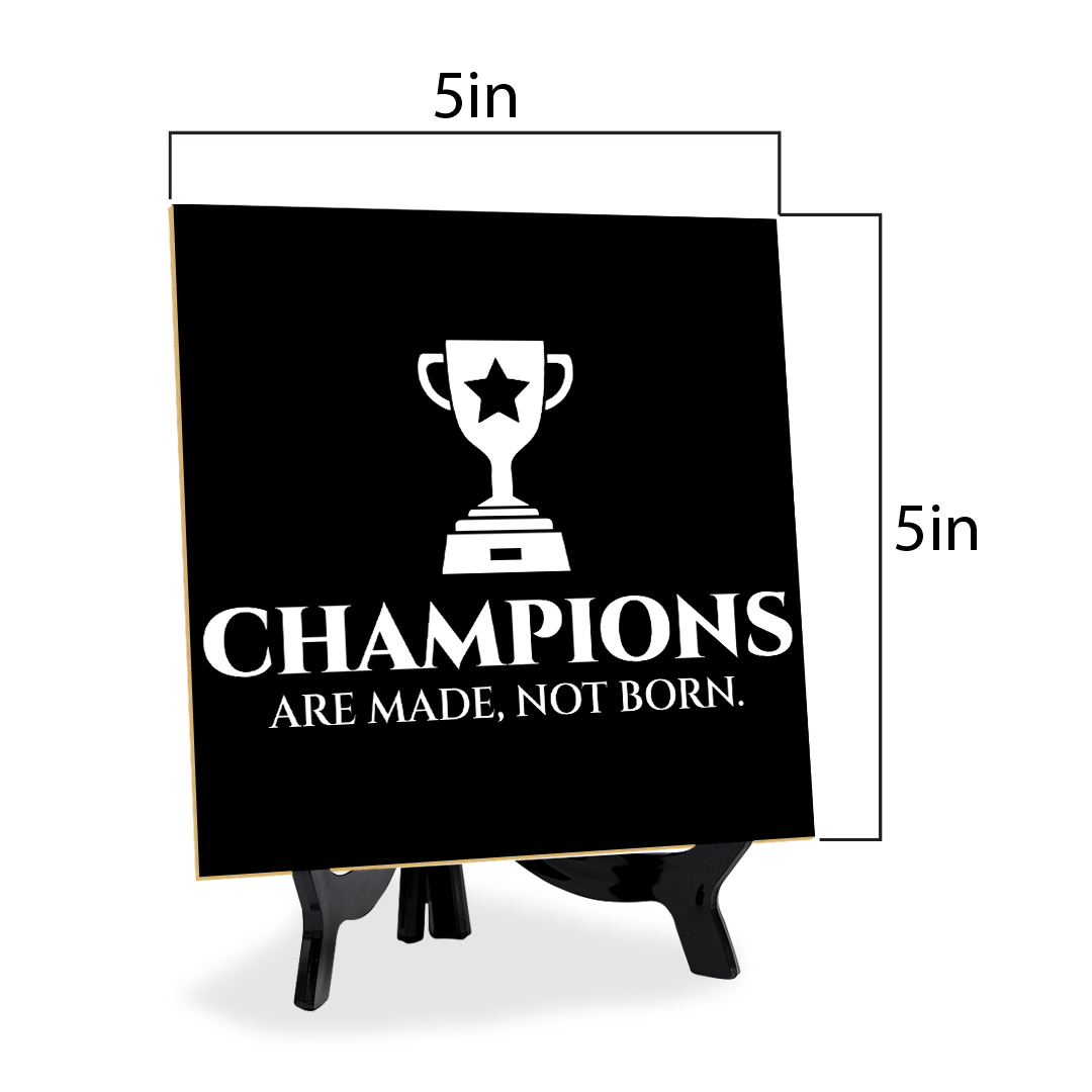 Motivations- & Sportdekoration 5"x 5" quadratisches Tischschild mit Acrylstaffelei - Bild 13 von 147