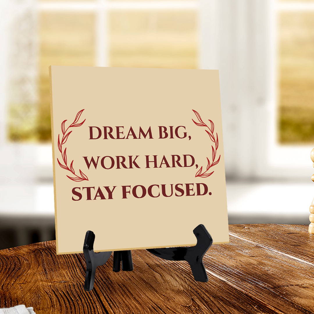 Motivations- & Sportdekoration 5"x 5" quadratisches Tischschild mit Acrylstaffelei - Bild 44 von 147