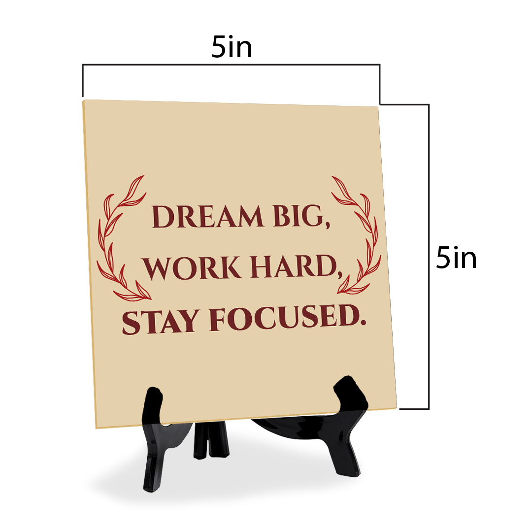 Motivations- & Sportdekoration 5"x 5" quadratisches Tischschild mit Acrylstaffelei - Bild 48 von 147