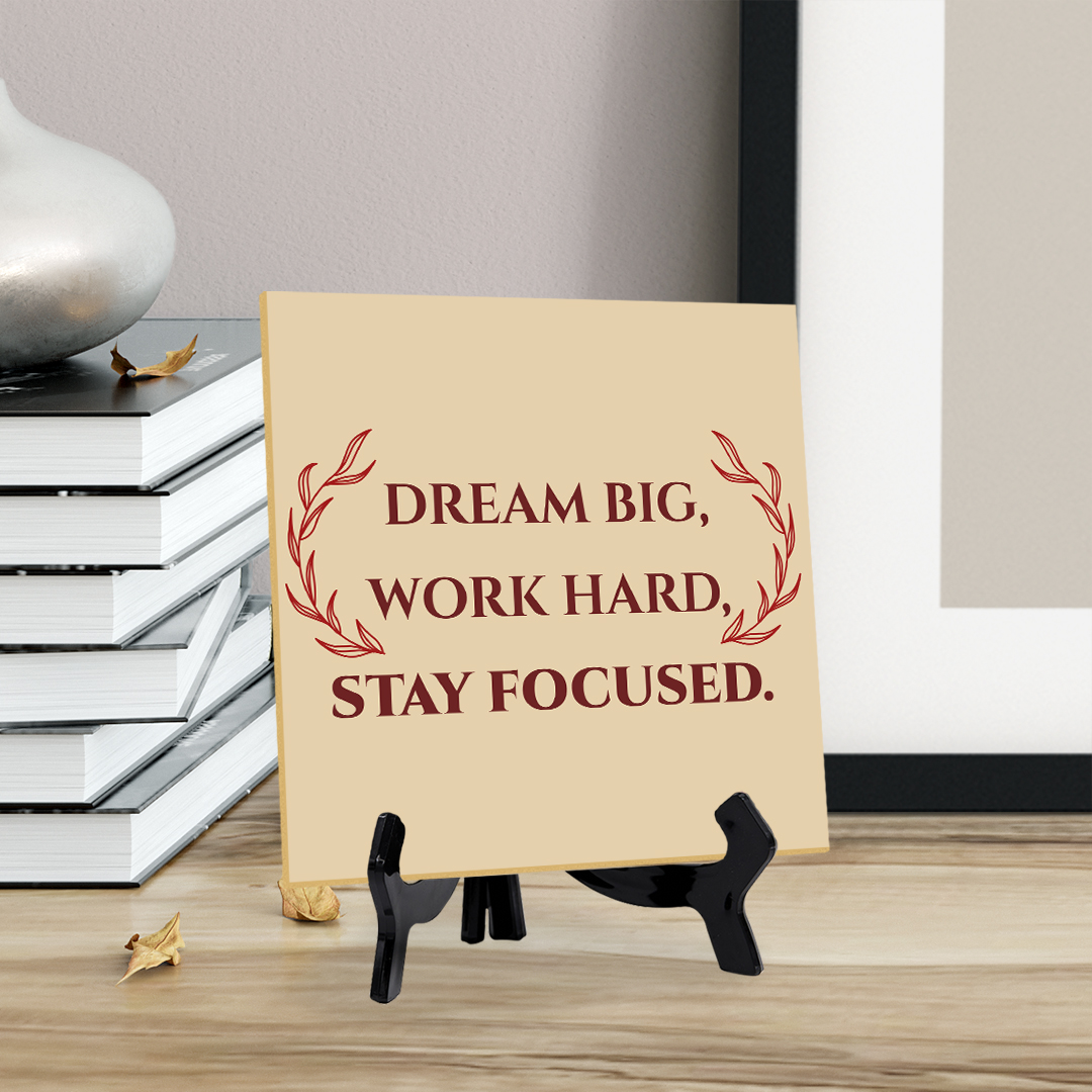 Motivations- & Sportdekoration 5"x 5" quadratisches Tischschild mit Acrylstaffelei - Bild 46 von 147