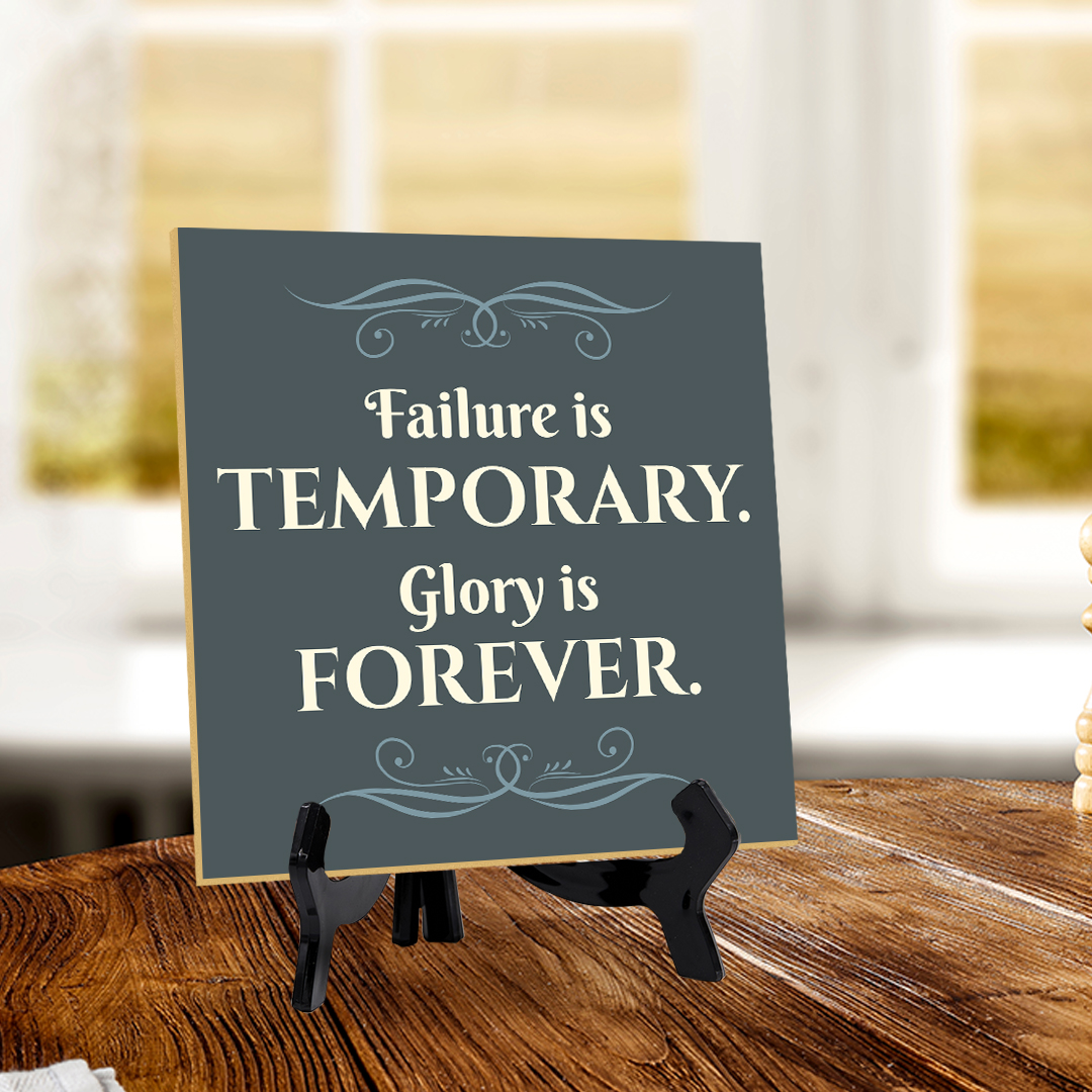 Motivations- & Sportdekoration 5"x 5" quadratisches Tischschild mit Acrylstaffelei - Bild 121 von 147