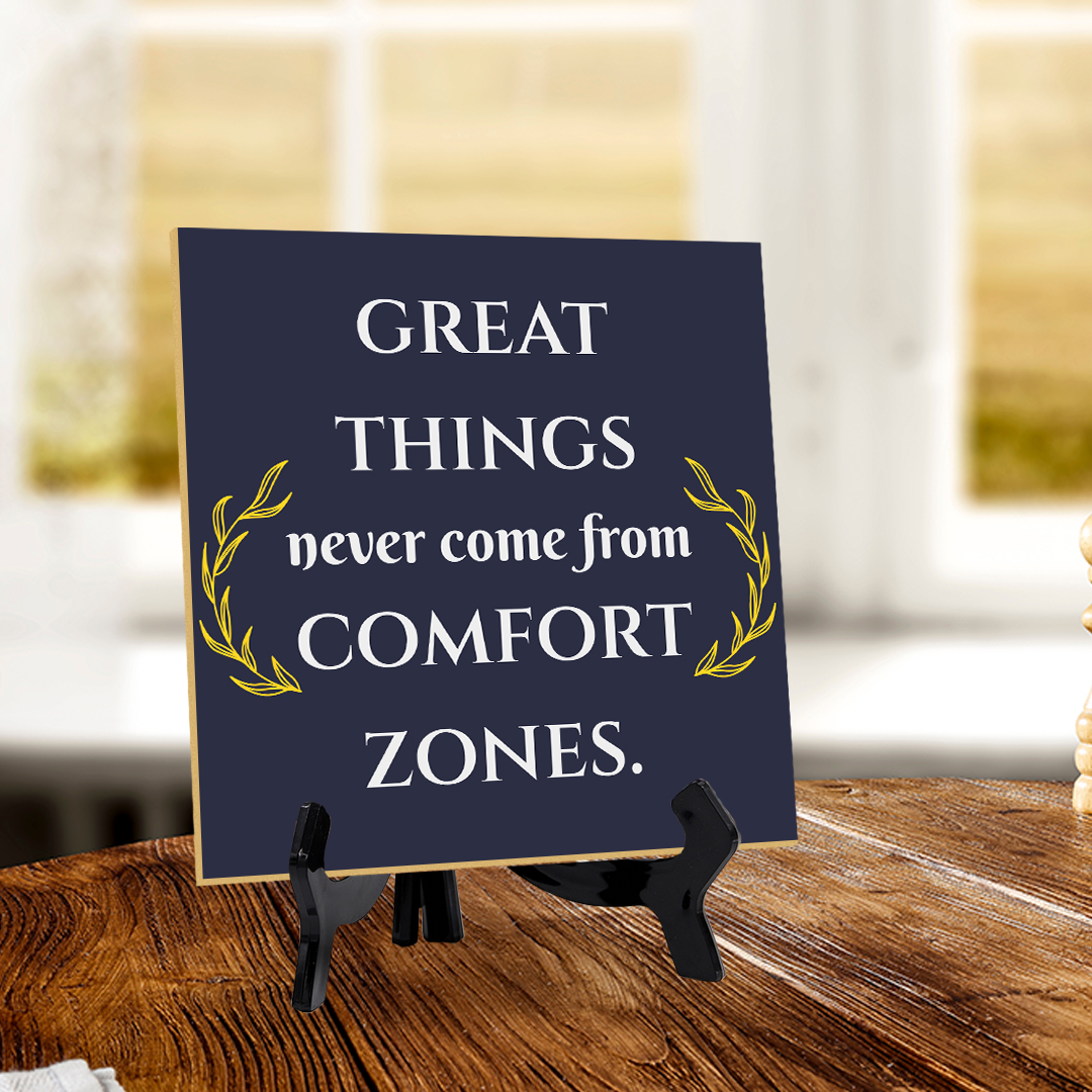 Motivations- & Sportdekoration 5"x 5" quadratisches Tischschild mit Acrylstaffelei - Bild 100 von 147