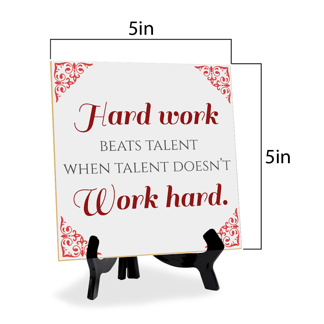 Motivations- & Sportdekoration 5"x 5" quadratisches Tischschild mit Acrylstaffelei - Bild 132 von 147