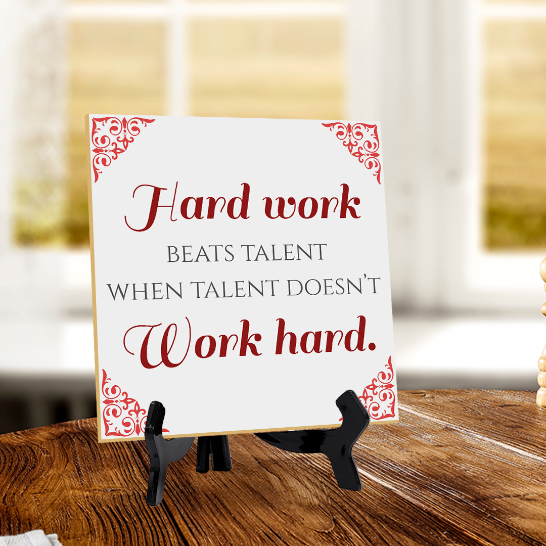 Motivations- & Sportdekoration 5"x 5" quadratisches Tischschild mit Acrylstaffelei - Bild 128 von 147