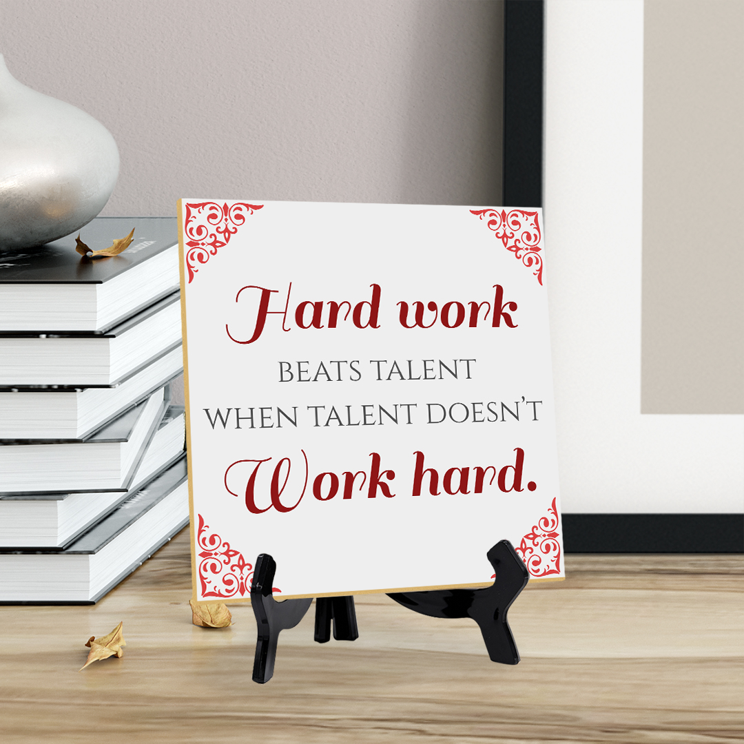 Motivations- & Sportdekoration 5"x 5" quadratisches Tischschild mit Acrylstaffelei - Bild 130 von 147