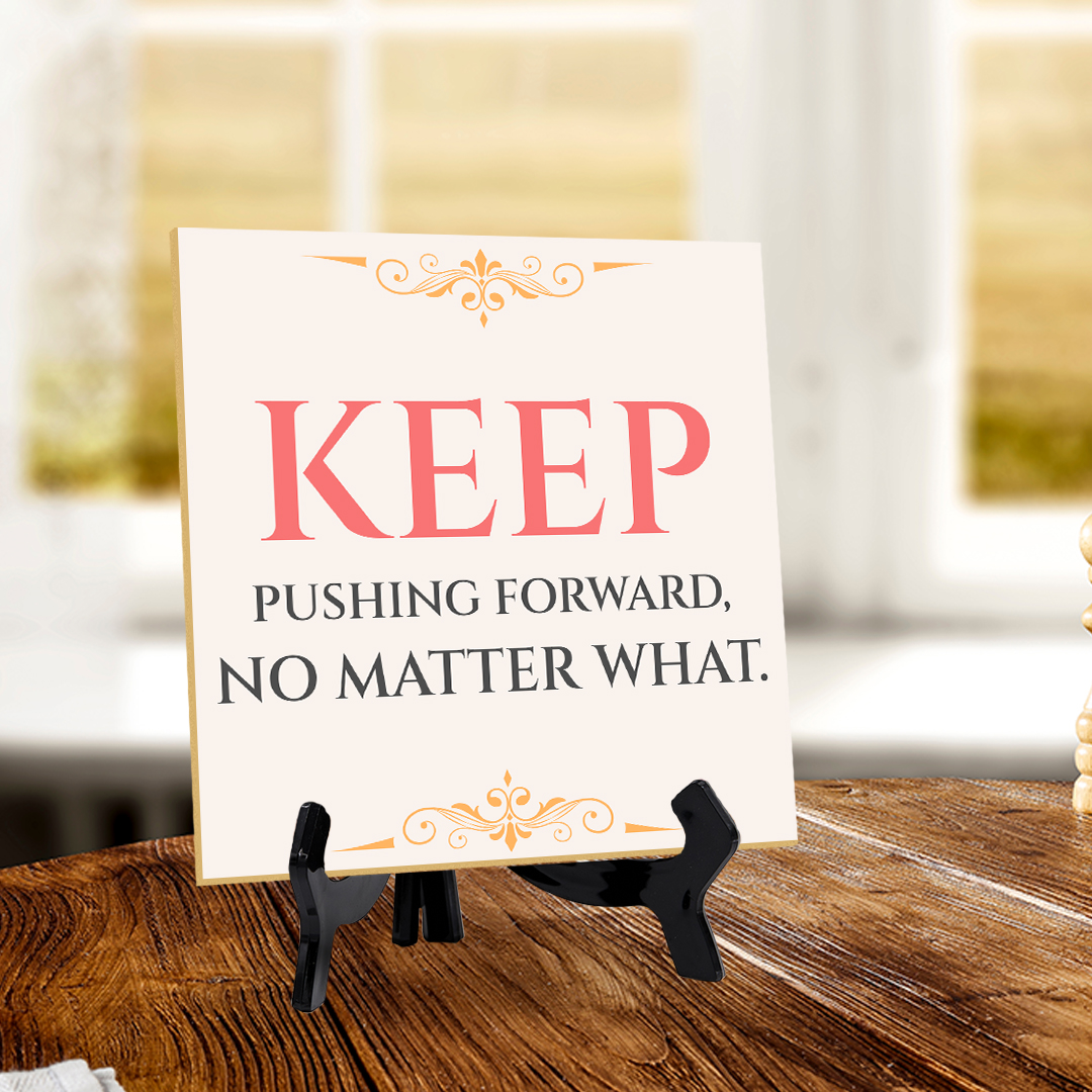 Motivations- & Sportdekoration 5"x 5" quadratisches Tischschild mit Acrylstaffelei - Bild 114 von 147