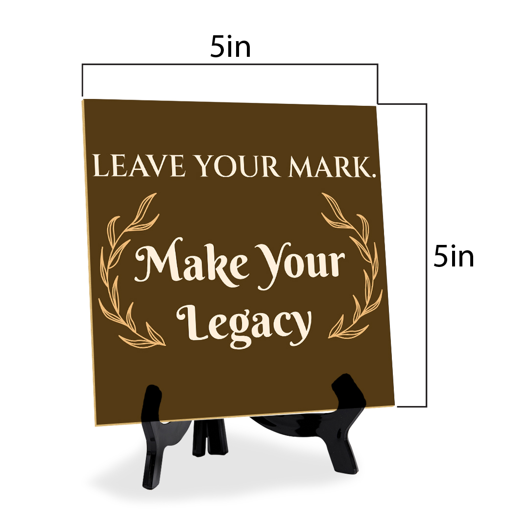 Motivations- & Sportdekoration 5"x 5" quadratisches Tischschild mit Acrylstaffelei - Bild 20 von 147