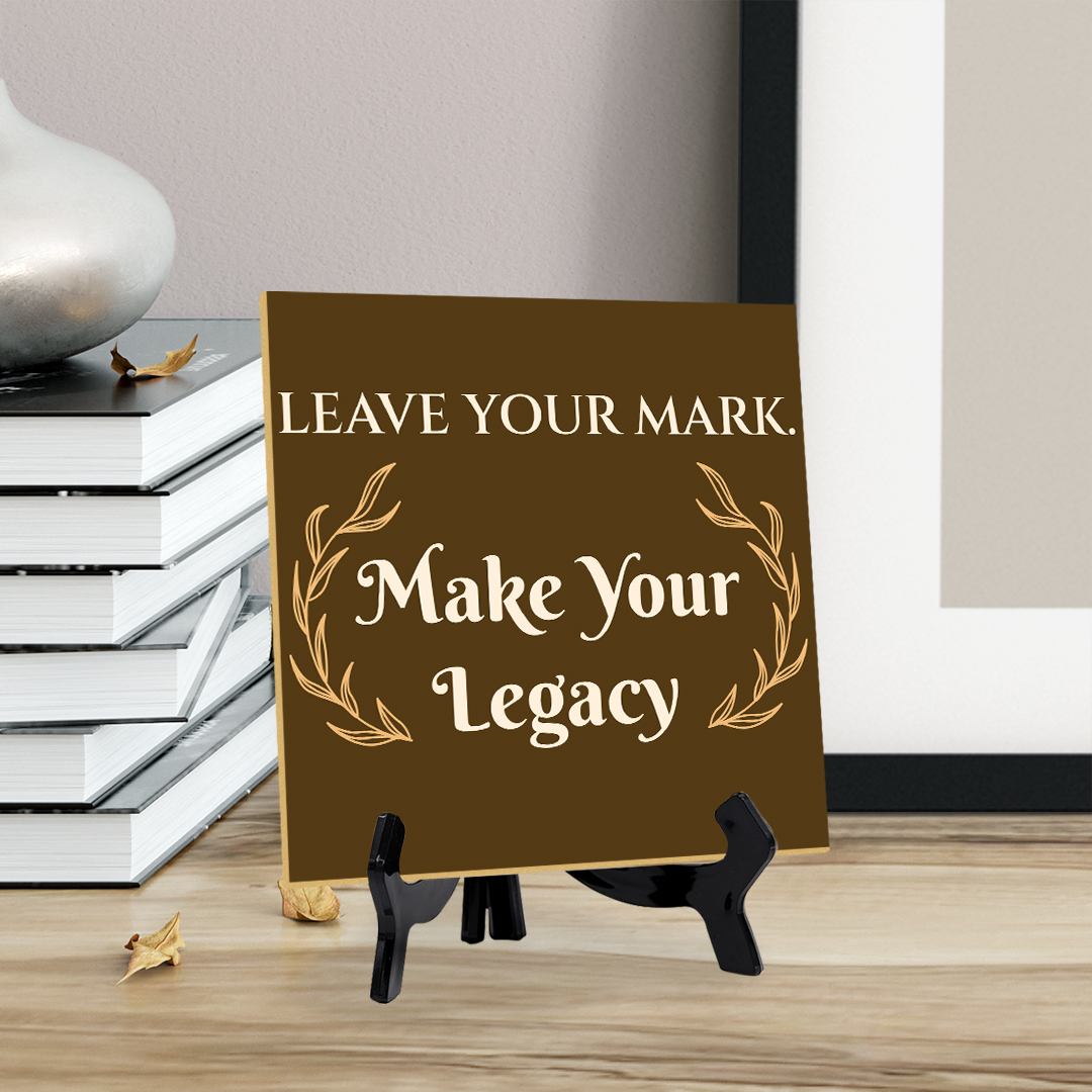 Motivations- & Sportdekoration 5"x 5" quadratisches Tischschild mit Acrylstaffelei - Bild 18 von 147