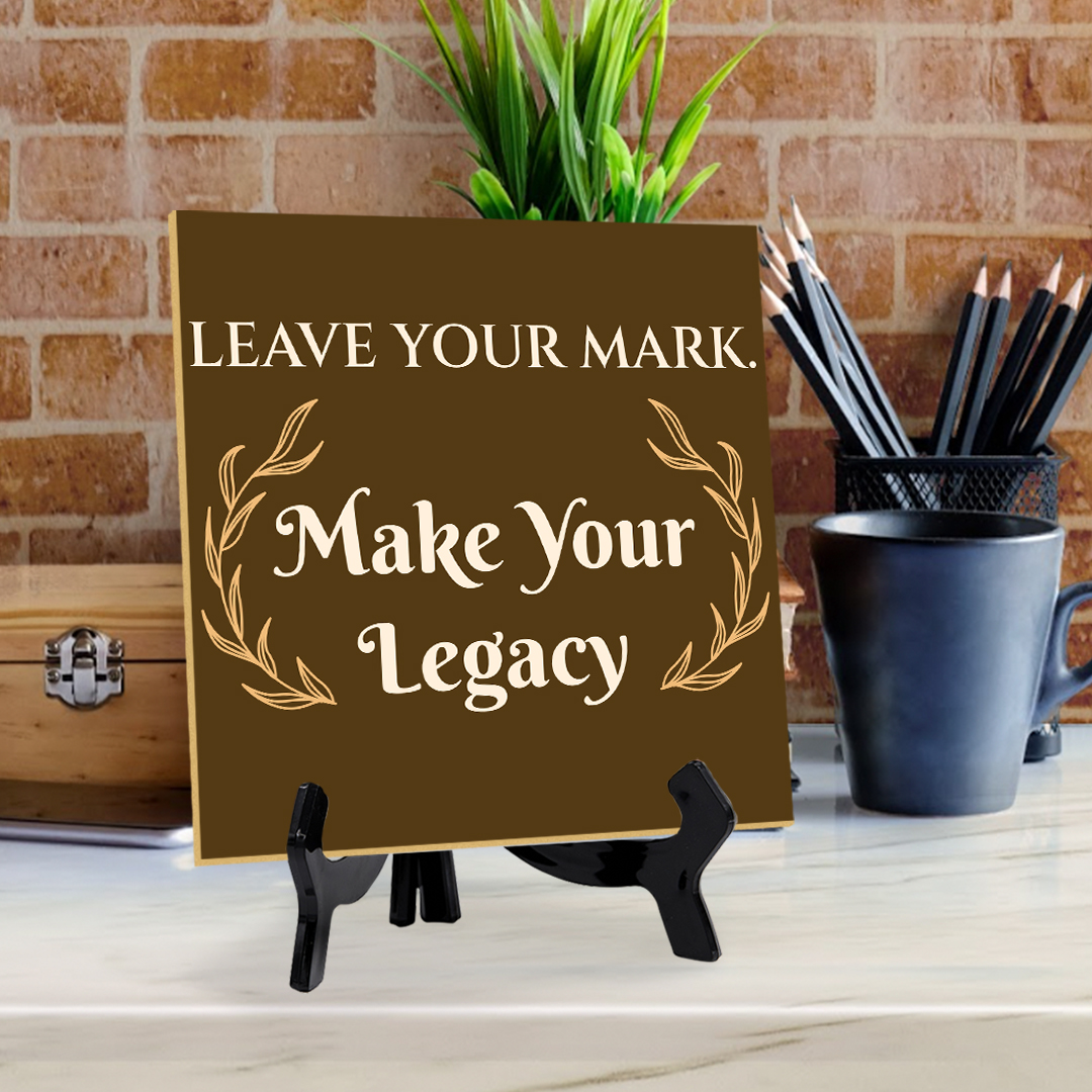 Motivations- & Sportdekoration 5"x 5" quadratisches Tischschild mit Acrylstaffelei - Bild 19 von 147