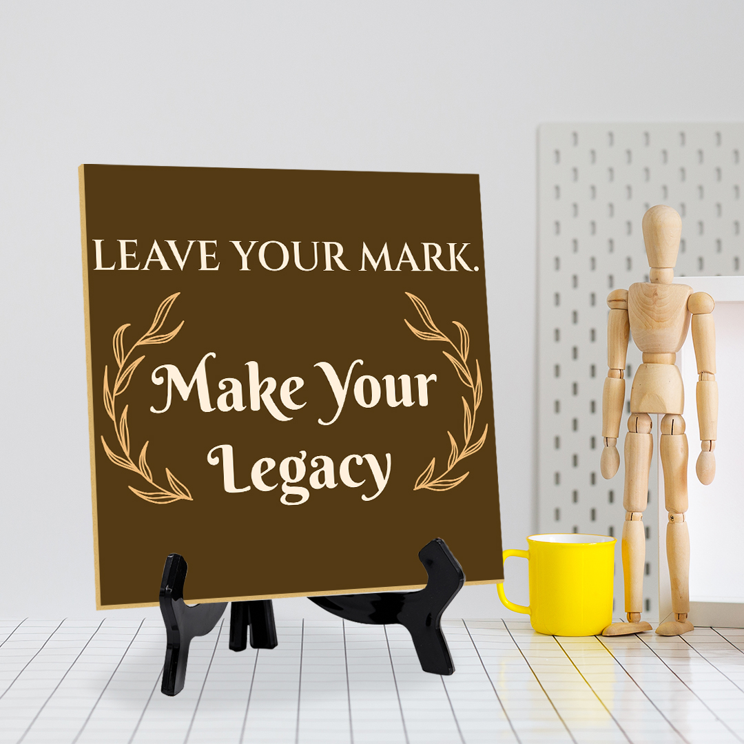 Motivations- & Sportdekoration 5"x 5" quadratisches Tischschild mit Acrylstaffelei - Bild 17 von 147