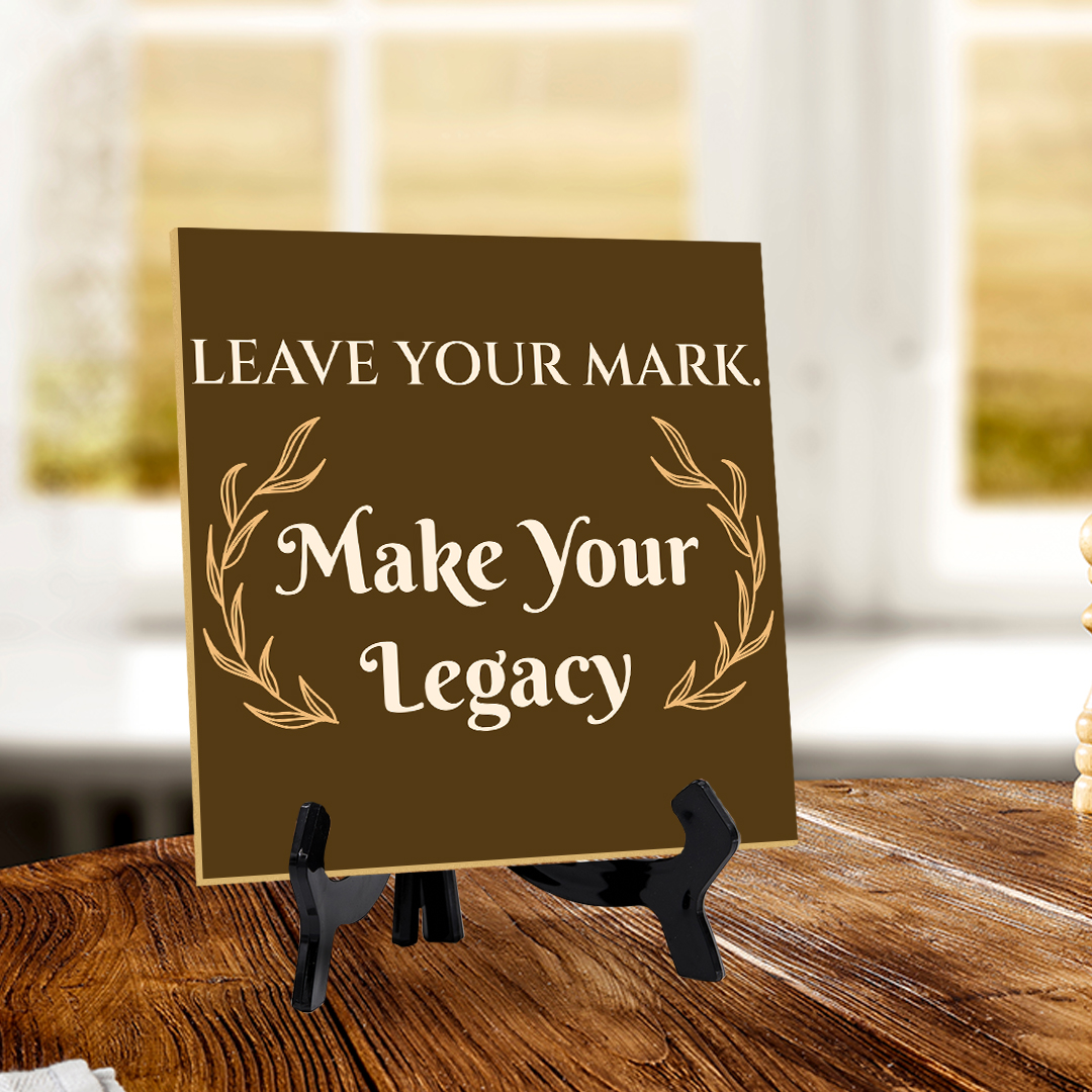 Motivations- & Sportdekoration 5"x 5" quadratisches Tischschild mit Acrylstaffelei - Bild 16 von 147
