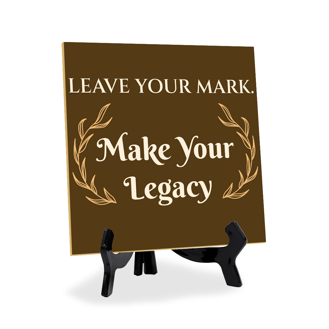 Motivations- & Sportdekoration 5"x 5" quadratisches Tischschild mit Acrylstaffelei - Bild 15 von 147