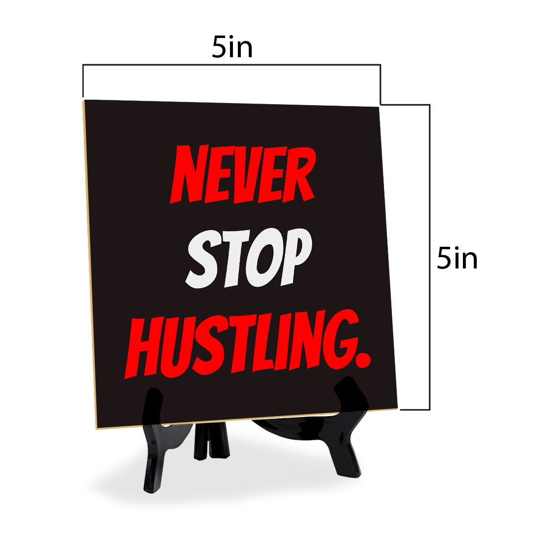 Motivations- & Sportdekoration 5"x 5" quadratisches Tischschild mit Acrylstaffelei - Bild 83 von 147
