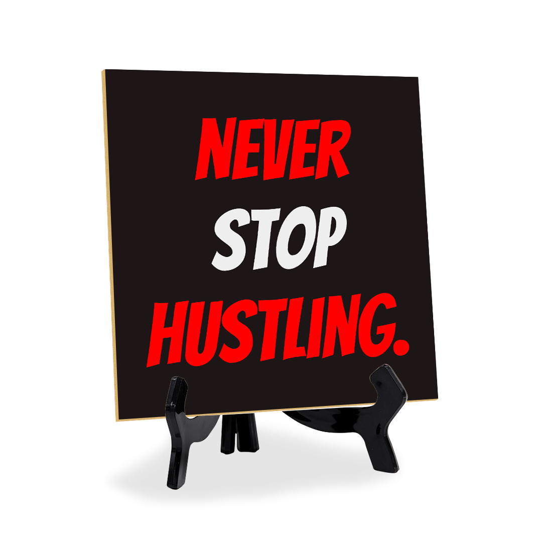 Motivations- & Sportdekoration 5"x 5" quadratisches Tischschild mit Acrylstaffelei - Bild 78 von 147